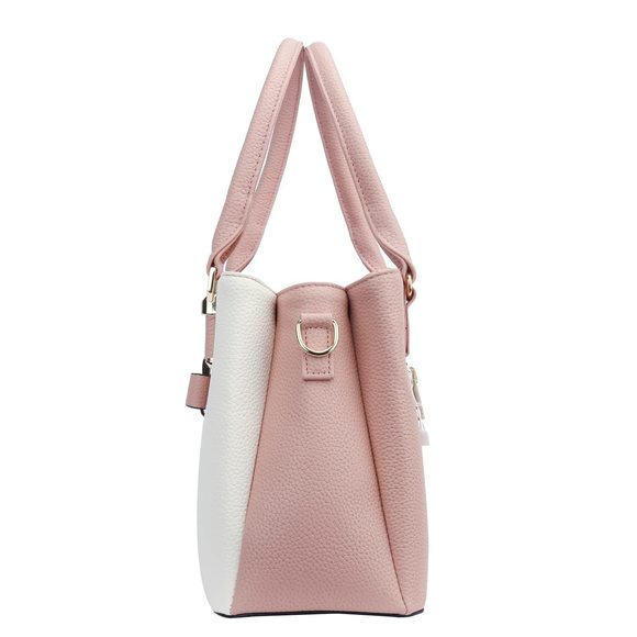 Pink/White Triple-Section Shoulder Bag Bags
